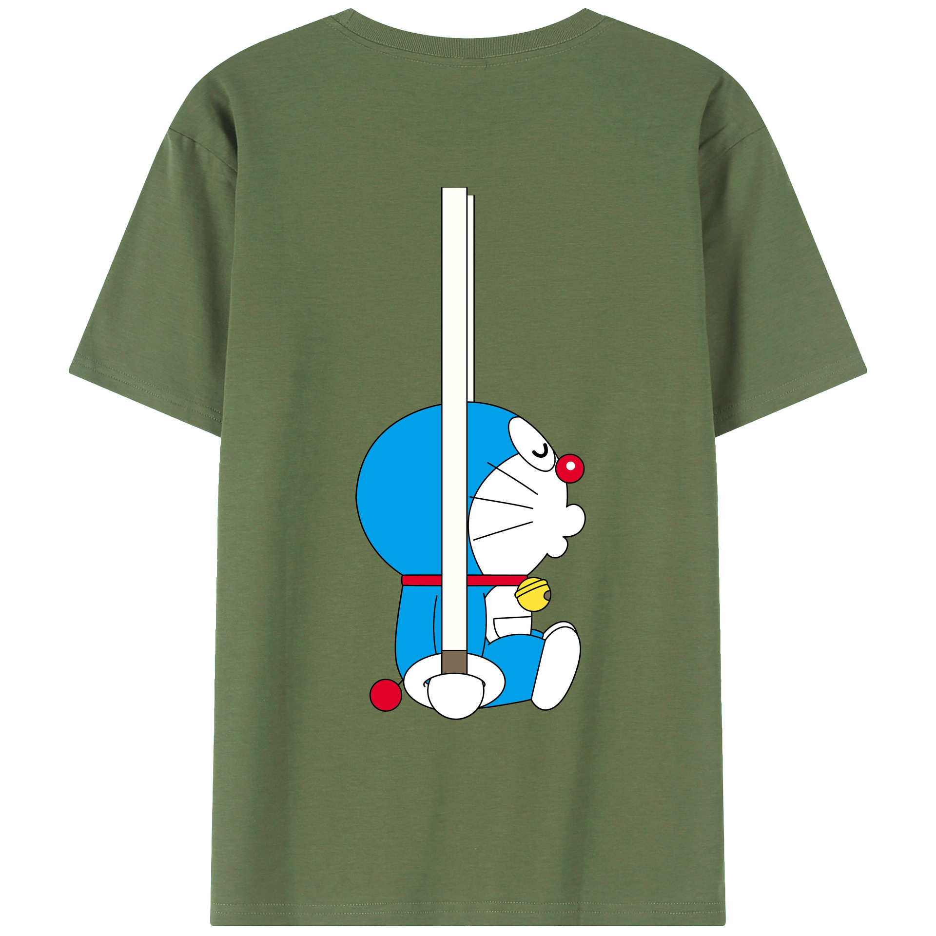 （画像用） ドラえもん Doraemon 綿100％ メンズ半袖Tシャツ（バックプリント） 通気性
